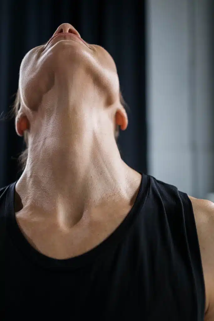A Woman Stretching Her Neck