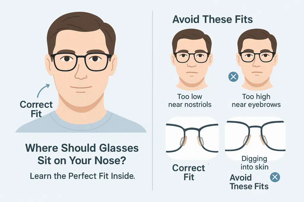 An Infographics on Eyeglasses Fit Guide
