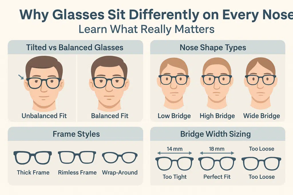 An Infographics on Eyeglasses Fit Guide
