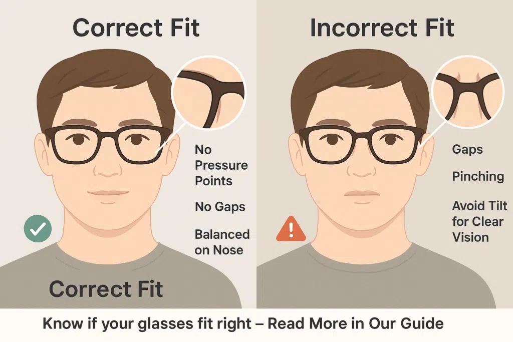 An Infographics on Eyeglasses Fit Guide