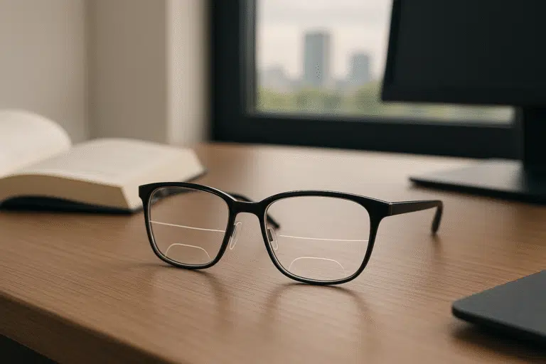 Trifocal Lenses on a table