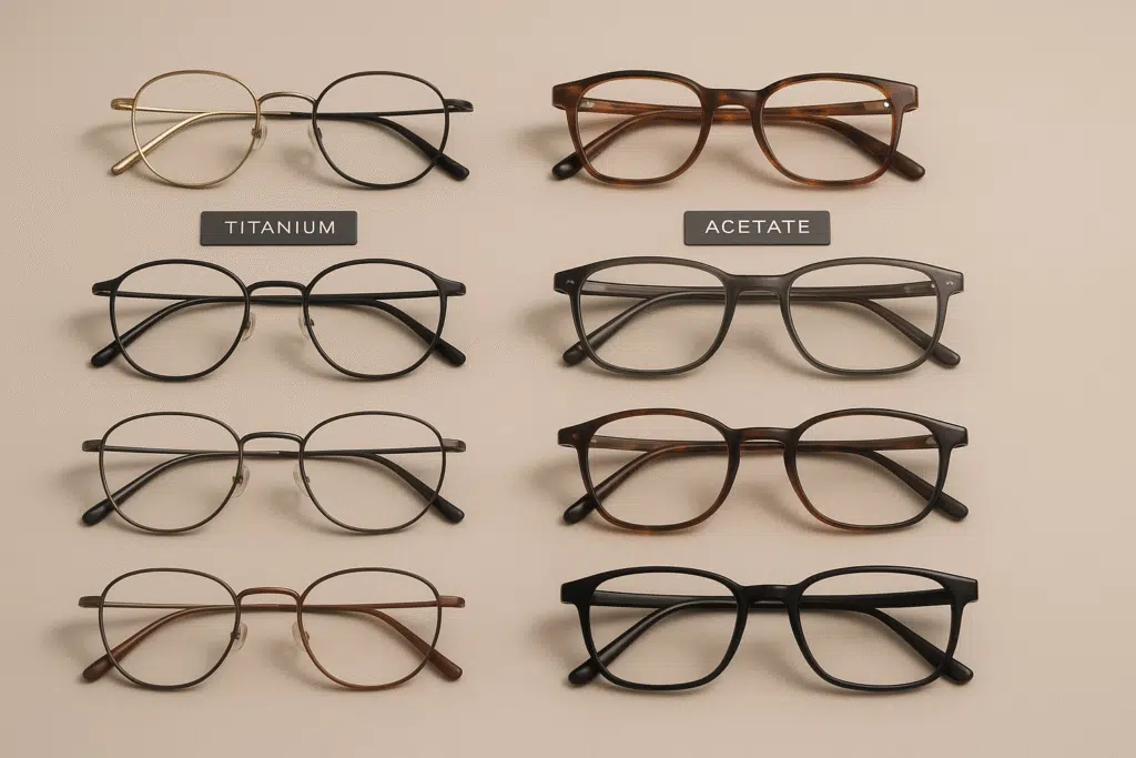 Photo with a range if frame glasses