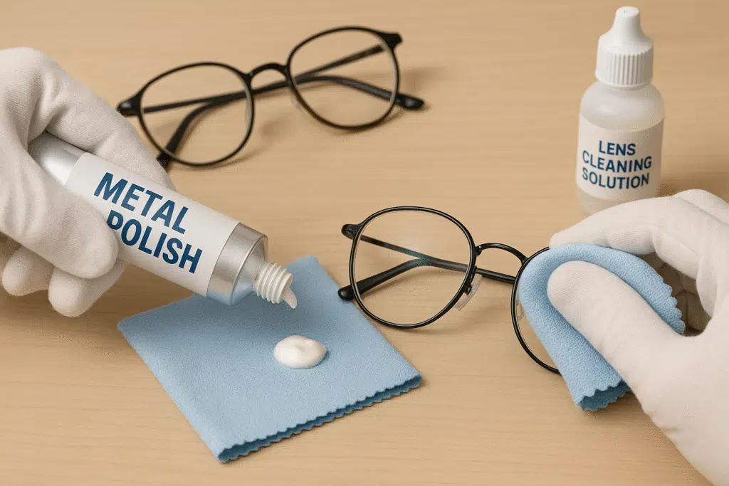 Removing scratches from eyeglasses with non-gel toothpaste – easy at-home method to polish lenses and reduce surface marks safely