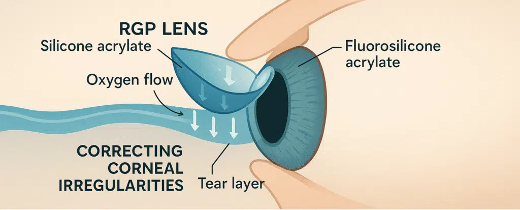 An Infographics showing about of RGP Lenses