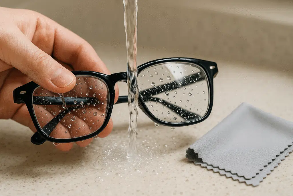 Rinse the glasses