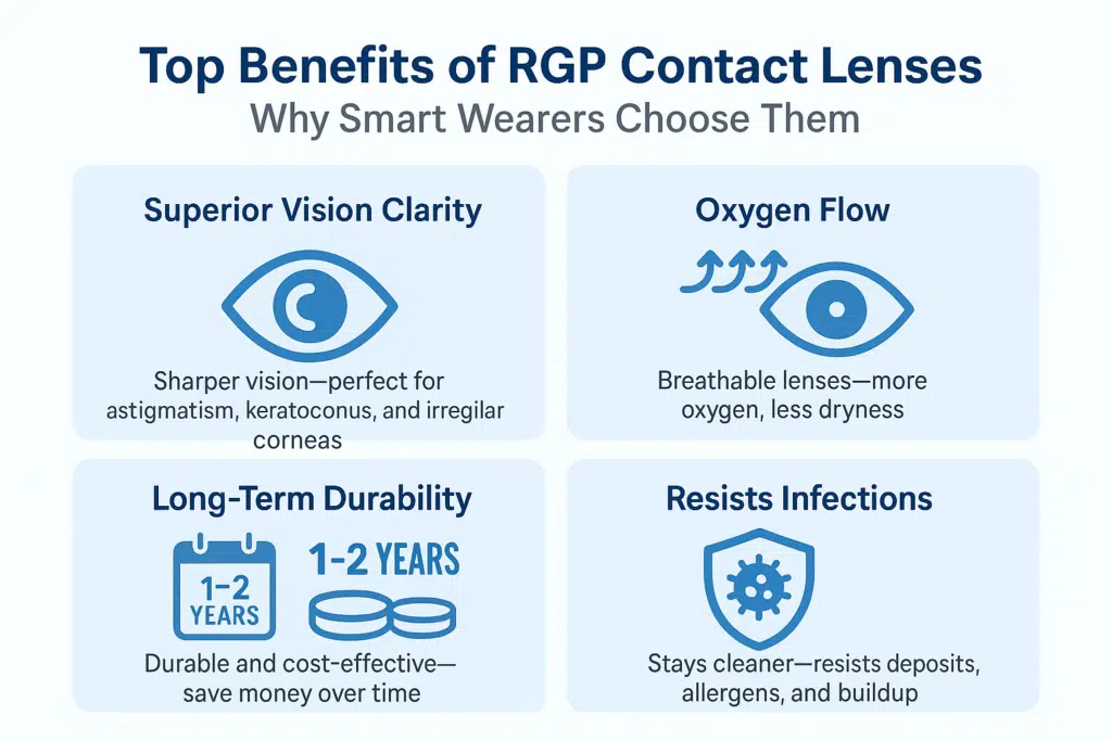 An Infographics on Benefits of RGP Contact Lenses
