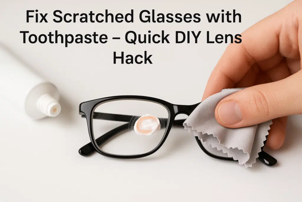 Polishing scratched glasses with metal polish  effective DIY method to minimize deep scratches and restore lens clarity at home.