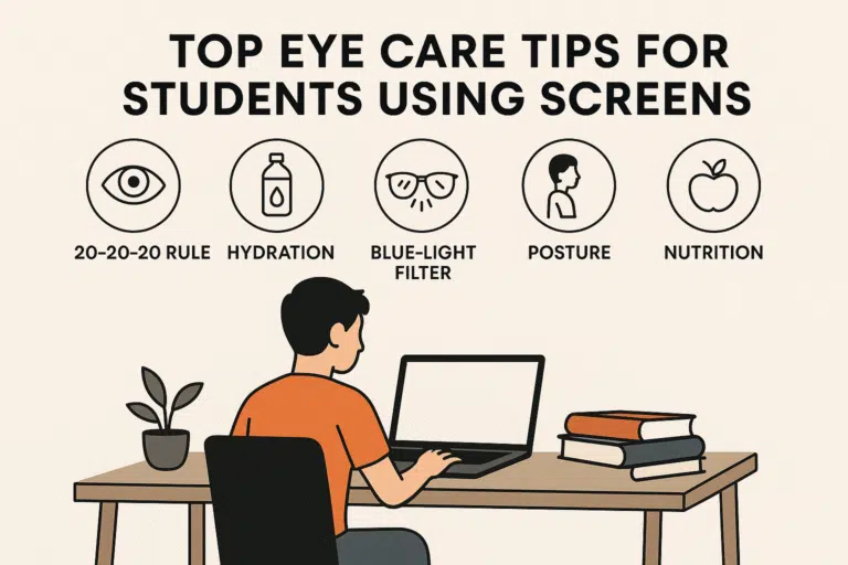 Eye care tips for students using screens