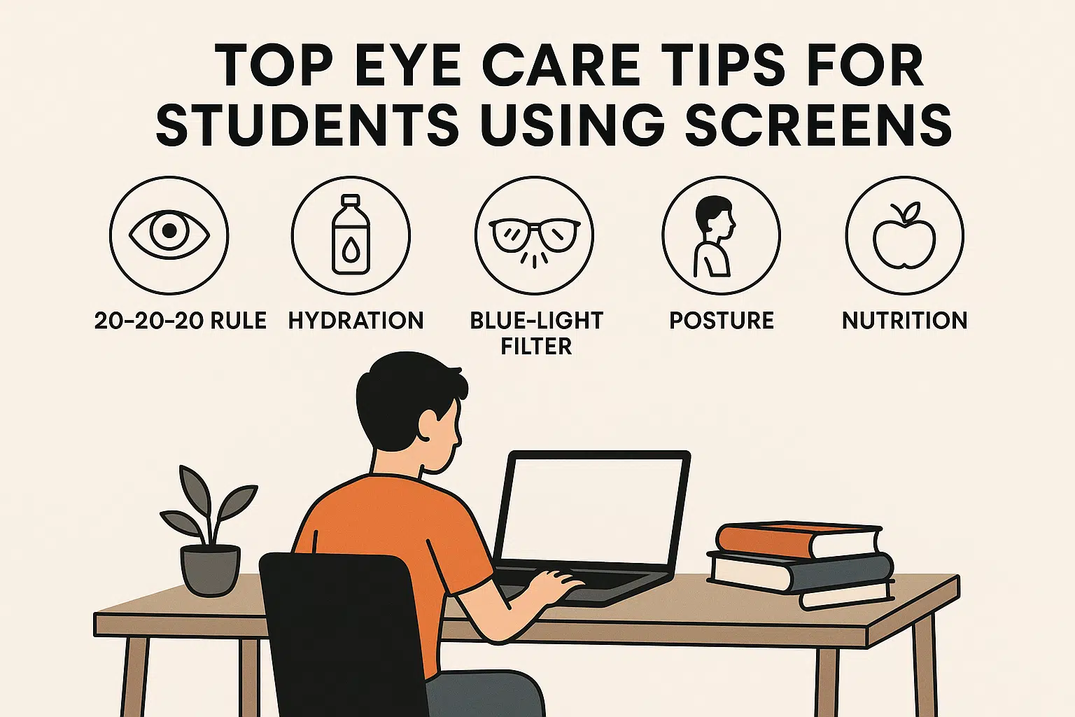 Eye care tips for students using screens